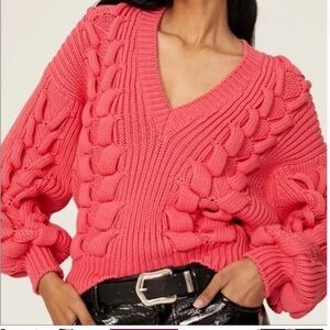 Iro Paris pink sweater barbiecore